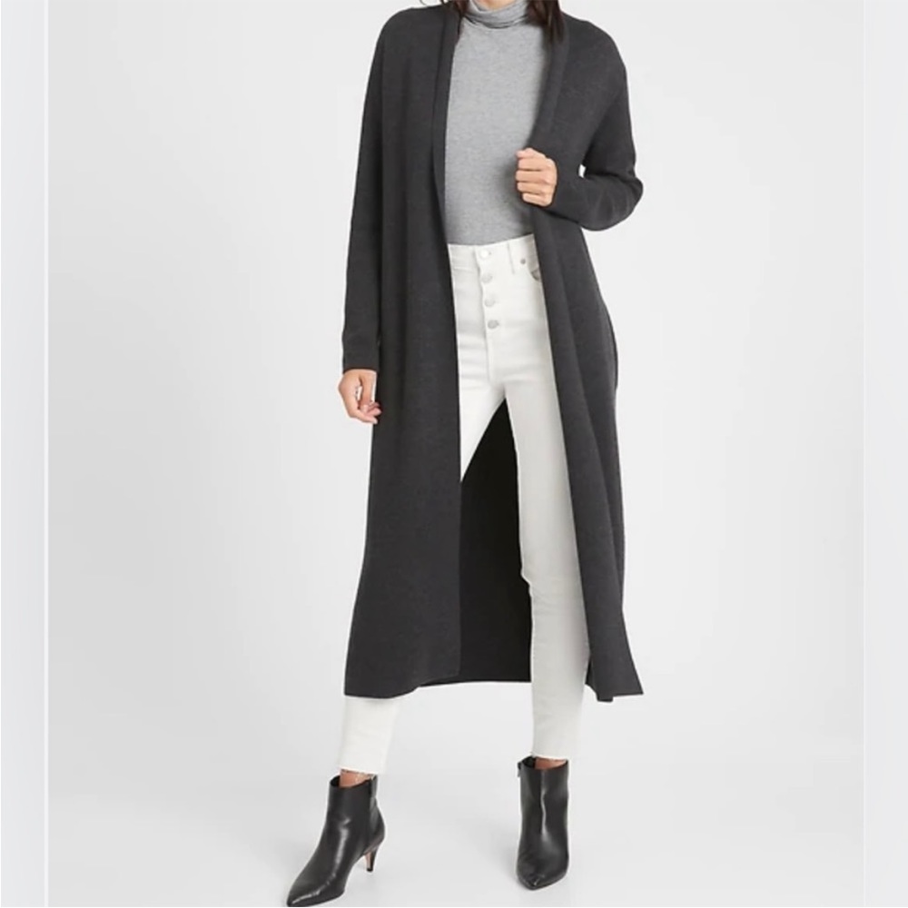 BIRDSEYE DUSTER COATIGAN - Banana Republic - Size small